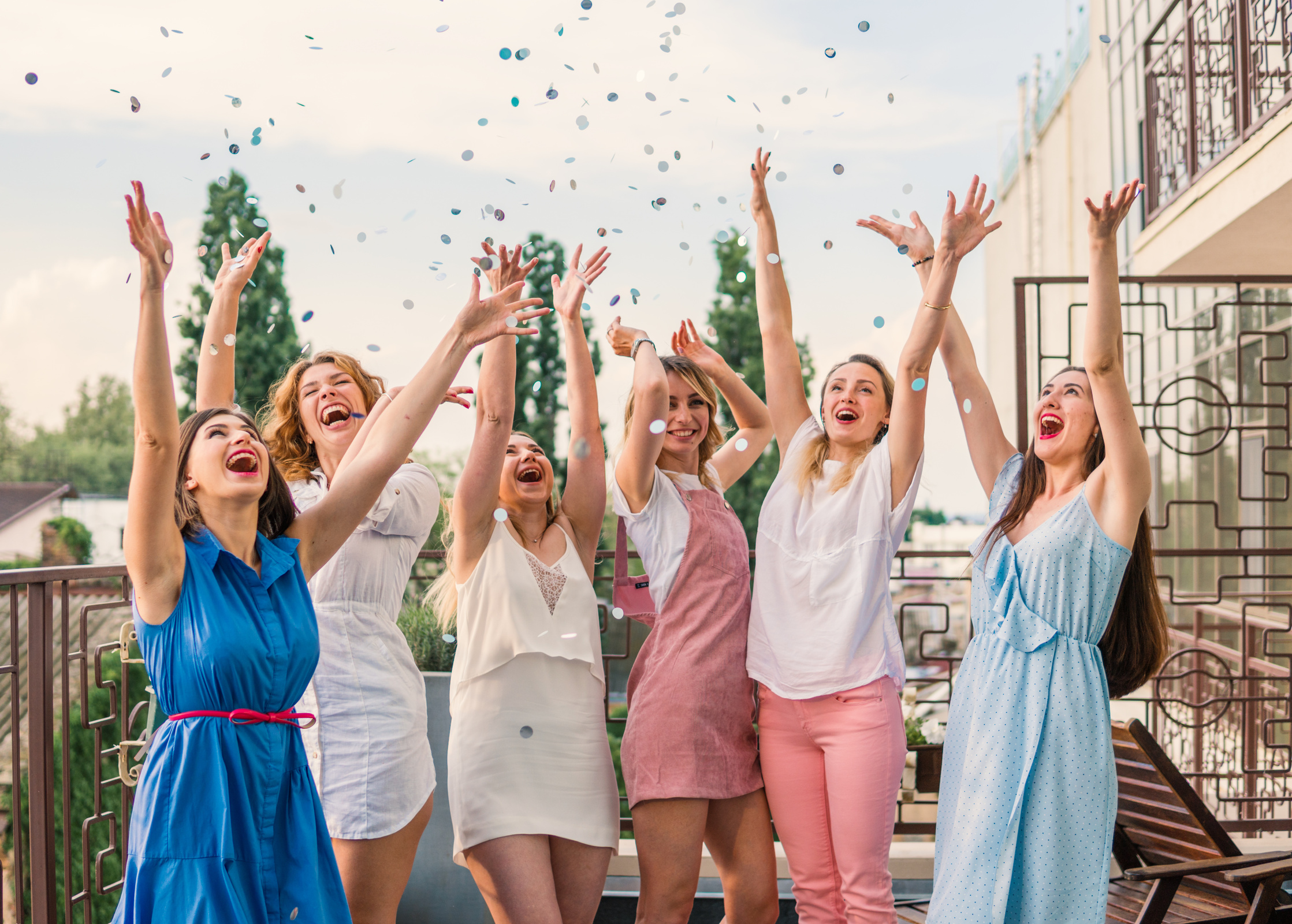 Women Having Fun at Bachelorette Party